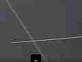 Very fast 2-jet trail cross timelapse � digitally upscaled scene from Stitching the Sky Cat.#V01178x, 1280x720 Motion JPEG (.AVI), 1 sec. at 30fps 