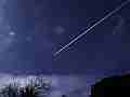 Jet trail streaks by diagonally - digitally upscaled scene from Stitching the Sky Cat.#V01442x, 1280x720 Motion JPEG (.AVI), 4 sec. at 30fps 
