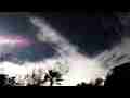 Catalog#:V07098 License:$80.00, Format:1920x1080 Motion JPEG(.AVI) at 30fps, Length: approx.15 sec. Very high cirrus passing behind trees time lapse