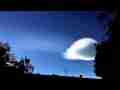 Catalog#:V07400 License:$92.00, Format:1920x1080 Motion JPEG(.AVI) at 30fps, Length: approx.18 sec. Cool morphing 'UFO' lenticular cloud and jet trails timelapse HD