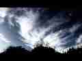 Interesting cirrus/mutated jet trails passing HD timelapse Cat.#V07623b, 1920x1080 Motion JPEG (.AVI), 28 sec. at 30fps 