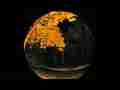Fisheye timelapse dusk-to-night transition with moon motion in trees Cat.#V09742, 1920x1080 Motion JPEG (.AVI), 11 sec. at 30fps 