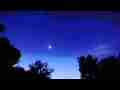 Composited wide angle Venus Jupiter Moon conjunction timelapse Cat.#V10884b, 1920x1080 Motion JPEG(.AVI), 15 sec. at 30fps 