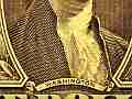 $1 Washington base and neck currency artwork macro video Cat.#V11916, 1920x1080 Motion JPEG (.AVI), 11 sec. at 30fps 