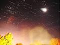 Nice Stars and moon south-facing composite timelapse trails Cat.#V12180a, 1920x1080 Motion JPEG(.AVI), 44 sec. at 30fps 